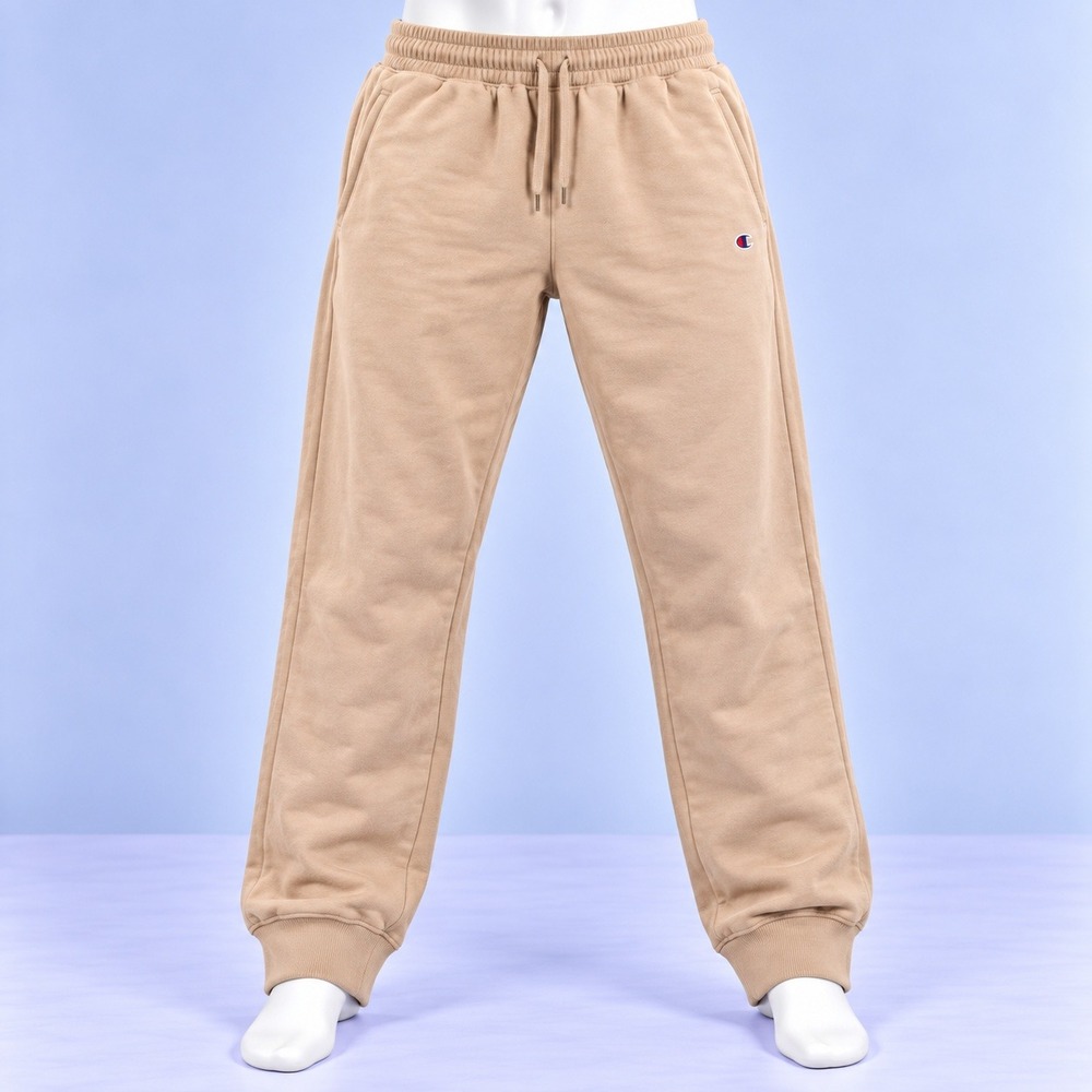Champion Reverse Weave Sweatpants Mens XL Tan Fleece Joggers Tapered Logo